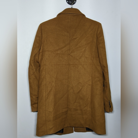 NEW Tan Mens Two button Wool Coat Sz small - Picture 2 of 2